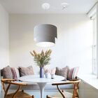 Lustre Pendente Cilíndrico Com Desvio Rustico Cinza Mj-4359 P