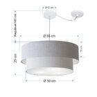 Lustre Pendente Cilíndrico Com Desvio Rustico Cinza Mj-4363 P
