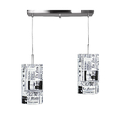 Lustre Pendente Cilindrico Duplo Base Retangular Jornal