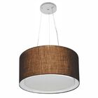 Lustre Pendente Cilíndrico Duplo Md-4123 Cúpula Em Tecido 40x