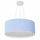 Lustre Pendente Cilíndrico Duplo Md-4124 Cúpula Em Tecido 50x