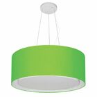 Lustre Pendente Cilíndrico Duplo Md-4124 Cúpula Em Tecido 50x