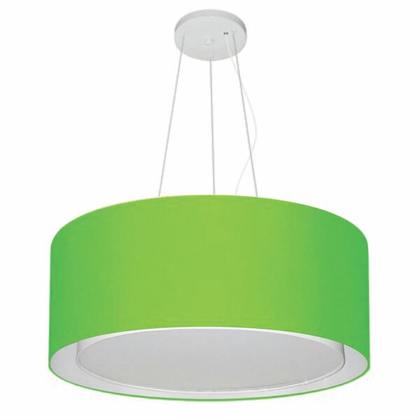 Lustre Pendente Cilíndrico Duplo Md-4124 Cúpula Em Tecido 50x