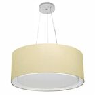 Lustre Pendente Cilíndrico Duplo Md-4124 Cúpula Em Tecido 50x