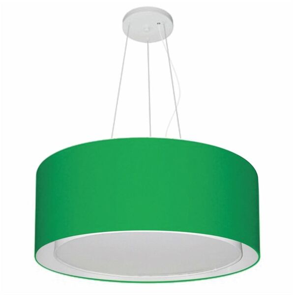 Lustre Pendente Cilíndrico Duplo Md-4124 Cúpula Em Tecido 50x