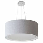 Lustre Pendente Cilíndrico Duplo Md-4124 Cúpula Em Tecido 50x