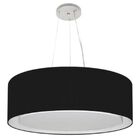 Lustre Pendente Cilíndrico Duplo Md-4125 Cúpula Em Tecido 60x
