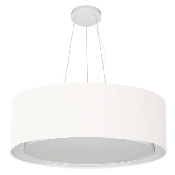 Lustre Pendente Cilíndrico Duplo Md-4125 Cúpula Em Tecido 60x