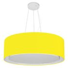 Lustre Pendente Cilíndrico Duplo Md-4125 Cúpula Em Tecido 60x