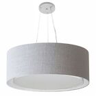 Lustre Pendente Cilíndrico Duplo Md-4125 Cúpula Em Tecido 60x
