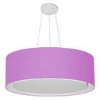 Lustre Pendente Cilíndrico Duplo Md-4126 Cúpula Em Tecido 80x