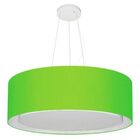 Lustre Pendente Cilíndrico Duplo Md-4126 Cúpula Em Tecido 80x
