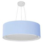 Lustre Pendente Cilíndrico Duplo Md-4126 Cúpula Em Tecido 80x