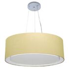 Lustre Pendente Cilíndrico Duplo Md-4126 Cúpula Em Tecido 80x