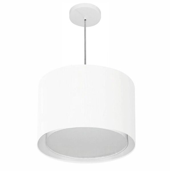 Lustre Pendente Cilíndrico Duplo Md-4286 Cúpula Em Tecido 40x