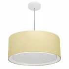 Lustre Pendente Cilíndrico Duplo Md-4294 Cúpula Em Tecido 50x