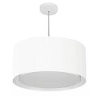Lustre Pendente Cilíndrico Duplo Md-4295 Cúpula Em Tecido 50x