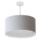 Lustre Pendente Cilíndrico Duplo Md-4295 Cúpula Em Tecido 50x