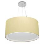 Lustre Pendente Cilíndrico Duplo Md-4300 Cúpula Em Tecido 50x