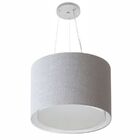 Lustre Pendente Cilíndrico Duplo Md-4304 Cúpula Em Tecido 40x
