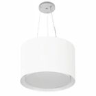 Lustre Pendente Cilíndrico Duplo Md-4304 Cúpula Em Tecido 40x