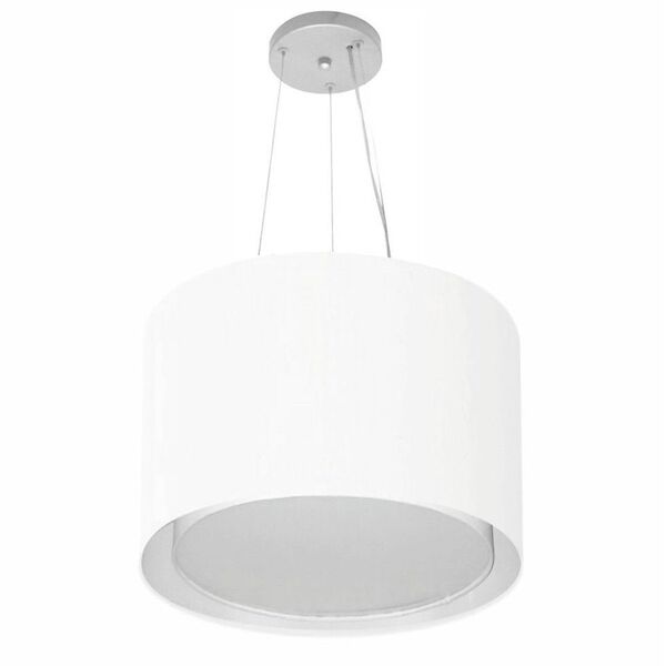 Lustre Pendente Cilíndrico Duplo Md-4304 Cúpula Em Tecido 40x