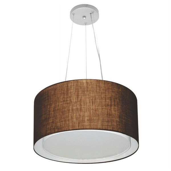 Lustre Pendente Cilíndrico Duplo Vivare Md-4123 Cúpula Em Tec