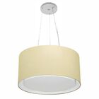 Lustre Pendente Cilíndrico Duplo Vivare Md-4123 Cúpula Em Tec
