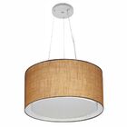 Lustre Pendente Cilíndrico Duplo Vivare Md-4123 Cúpula Em Tec