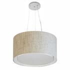 Lustre Pendente Cilíndrico Duplo Vivare Md-4123 Cúpula Em Tec