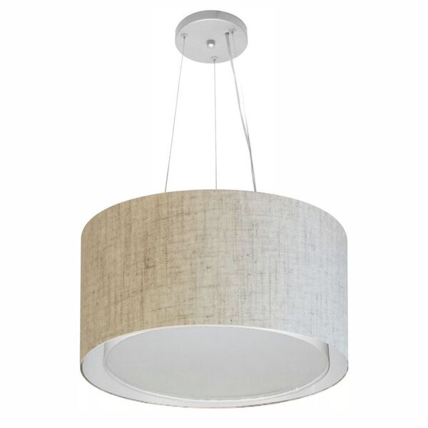 Lustre Pendente Cilíndrico Duplo Vivare Md-4123 Cúpula Em Tec
