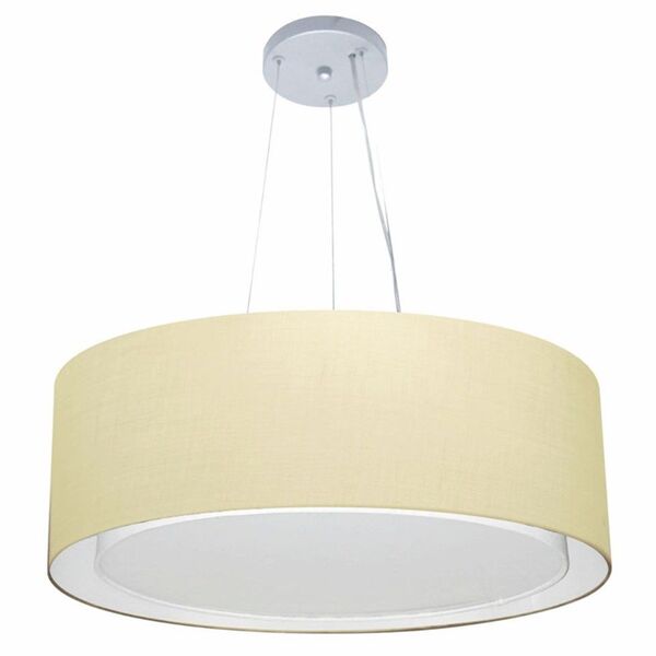 Lustre Pendente Cilíndrico Duplo Vivare Md-4125 Cúpula Em Tec