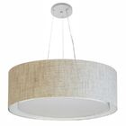 Lustre Pendente Cilíndrico Duplo Vivare Md-4125 Cúpula Em Tec