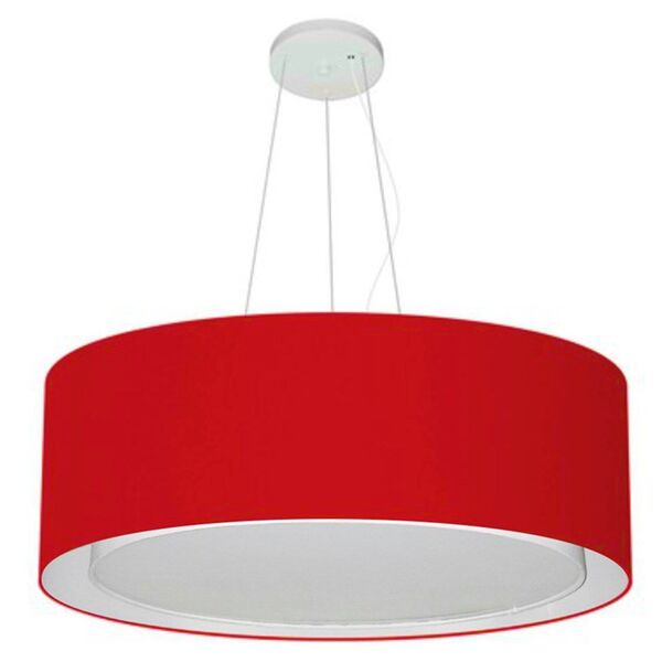 Lustre Pendente Cilíndrico Duplo Vivare Md-4125 Cúpula Em Tec