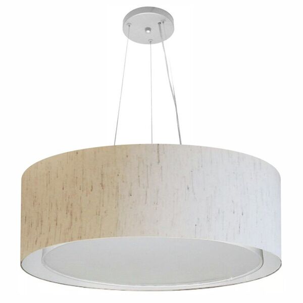 Lustre Pendente Cilíndrico Duplo Vivare Md-4126 Cúpula Em Tec