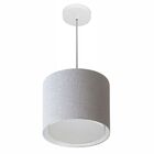 Lustre Pendente Cilíndrico Duplo Vivare Md-4284 Cúpula Em Tec