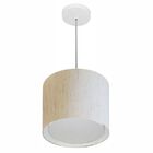 Lustre Pendente Cilíndrico Duplo Vivare Md-4284 Cúpula Em Tec