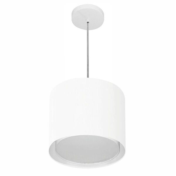 Lustre Pendente Cilíndrico Duplo Vivare Md-4284 Cúpula Em Tec