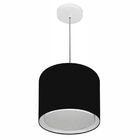 Lustre Pendente Cilíndrico Duplo Vivare Md-4284 Cúpula Em Tec