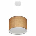 Lustre Pendente Cilíndrico Duplo Vivare Md-4285 Cúpula Em Tec