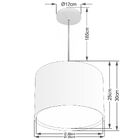 Lustre Pendente Cilíndrico Duplo Vivare Md-4285 Cúpula Em Tec