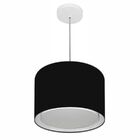 Lustre Pendente Cilíndrico Duplo Vivare Md-4285 Cúpula Em Tec