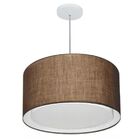 Lustre Pendente Cilíndrico Duplo Vivare Md-4287 Cúpula Em Tec