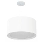 Lustre Pendente Cilíndrico Duplo Vivare Md-4287 Cúpula Em Tec