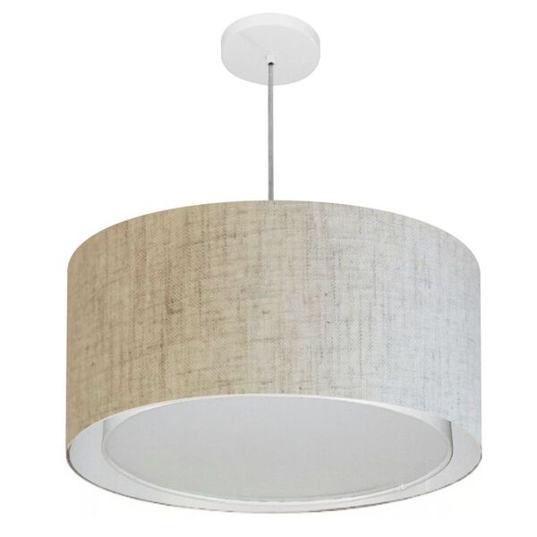 Lustre Pendente Cilíndrico Duplo Vivare Md-4288 Cúpula Em Tec