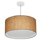 Lustre Pendente Cilíndrico Duplo Vivare Md-4288 Cúpula Em Tec