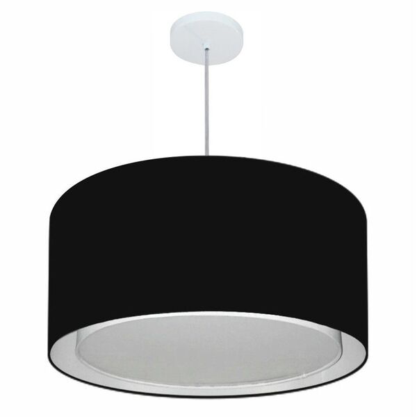 Lustre Pendente Cilíndrico Duplo Vivare Md-4289 Cúpula Em Tec