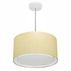 Lustre Pendente Cilíndrico Duplo Vivare Md-4290 Cúpula Em Tec