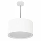 Lustre Pendente Cilíndrico Duplo Vivare Md-4290 Cúpula Em Tec