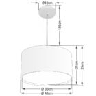 Lustre Pendente Cilíndrico Duplo Vivare Md-4290 Cúpula Em Tec